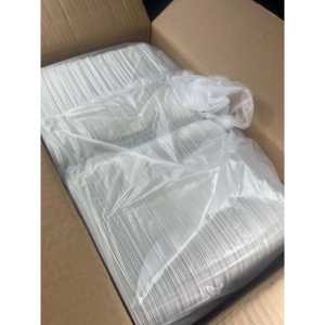 ProTakeOut [8 X 8 X 2.75 Pulgadas] Contenedores Blancos de 3 Compartimentos con Cierre Deslizante Central, Paquete de 150, Duraderos y Ecológicos, MFPP - Product Image 2