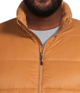 Nouveaux produits, veste matelassée personnalisée de couleur orange, col à fermeture éclair intégrale, deux poches latérales, veste matelassée de haute qualité - Product Image 3