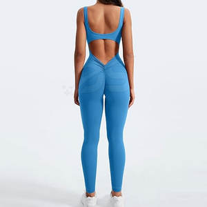 Mono Deportivo Casual de Cintura Alta para Mujer, Diseño de Una Pieza, Ligero, Transpirable, Ecológico, de Secado Rápido, Spandex/Poliéster - Product Image 3