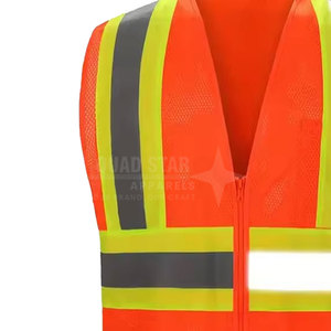 เสื้อกั๊กนิรภัยสีทึบแขนกุดผลิตในปากีสถานเสื้อกั๊กนิรภัยที่ทนทานดีไซน์ตามสั่งผลิตในปากีสถาน - Product Image 3