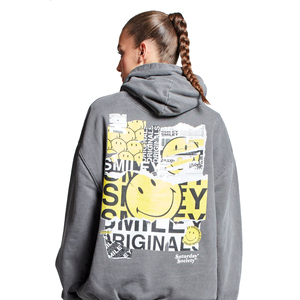 Sudadera con Capucha Personalizada para Mujer, Informal, de Invierno, 100% Algodón, Estilo Vintage, Corte Holgado, Lavado Ácido, Logotipo Estampado en la Parte Delantera, Ecológica, de Secado Rápido - Product Image 4