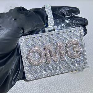 Pendentif lettre entièrement serti de diamants, or rose, chrétien, hip-hop, bijoux personnalisés, femme, moissanite VVS, cadeau d'anniversaire pour rappeur - Product Image 2