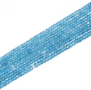 ลูกปัดคริสตัลพลอยโทแพซเจียระไน4มม. สีฟ้าท้องฟ้าธรรมชาติ - Product Image 2