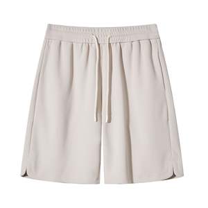 High Quality 250gsm 100% Polyester Pique Essential Relaxed Fit Blank Solid Casual Knee-Length Drawstring <b>Lounge</b> <b>Shorts</b> For <b>Men</b> - Product Image 2