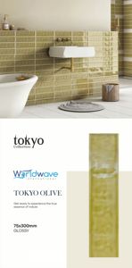 Revêtement mural de métro de style européen Taille 75x300mm 300x75mm Intérieur Extérieur Finition brillante Collection Tokyo Mur de métro de salle de bains T - Product Image 4