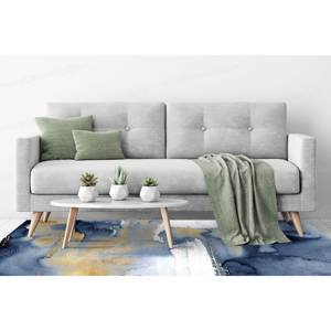 Tapis imprimé peinture or et bleu, abstrait moderne, extérieur, cadeau de demoiselle d'honneur, tapis doux non tissé - Product Image 5