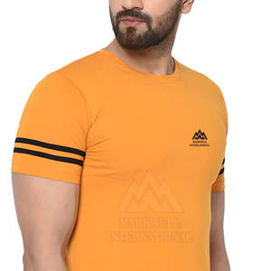 Algodón hecho Slim Fit manga corta hombres camisetas para venta en línea precio bajo 100% algodón Loose Fit impreso camiseta para hombres - Product Image 6