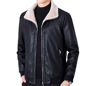 Veste en cuir véritable pour homme en cuir de vachette doux et confortable, couleur radis brun, taille plus, fermeture éclair pour homme - Product Image 3
