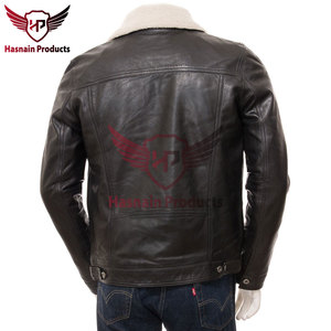 Blouson de camionneur en cuir noir pour homme-Personnalisation parfaite pour une garde-robe intemporelle-Renouvelez votre style - Product Image 6