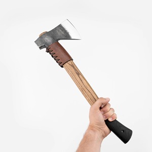 Long Bushcraft Hatchet Carbon Steel Head <b>Viking</b> <b>Axe</b> With Ash Wood Handle Perfect Survival Tool Gift for Fathers Groomsmen Gift. - Product Image 4