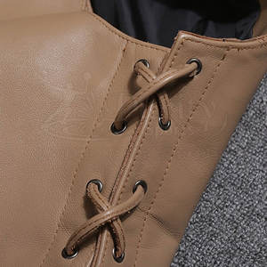 Precio bajo al por mayor Chaleco de cuero de talla grande Uso al aire libre Hombres 100% Chaleco de cuero genuino para la venta - Product Image 5