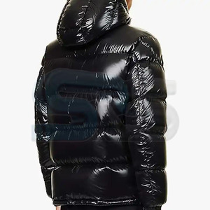 Mens Quilted Winter Jacket Hooded Puffer <b>Bubble</b> <b>Coat</b> Lightweight Outdoor Warm Fashion Streetwear Custom Logo OEM 2025 Collection - Product Image 2