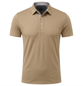 Camiseta Polo Premium para Hombre, 200 GSM, Algodón Piqué, Beige Sólido, Suave y Transpirable, con Logotipo Personalizado Bordado o Impreso - Product Image 1