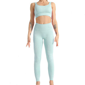 Vêtements de fitness pour femmes de la meilleure qualité, XXL, ensemble de yoga respirant avec logo personnalisé, OEM respirant, logo de haute qualité pour la taille - Product Image 1