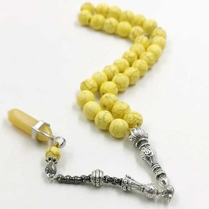 Tasbih en résine turquoise de qualité supérieure, 33 perles, éco-responsable, chapelet de prière islamique, collier tendance - Product Image 1