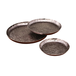 Mayorista de placas de metal de grado alimenticio placas de metal para restaurante plato de bandeja de pizza de servicio personalizado - Product Image 4