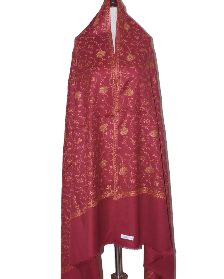 Klassischer Stil Best Sale Kleidung Damen Pure Velvet Bestickte Kashmiri Stolen Schals Made In Pakistan