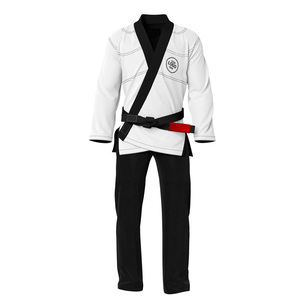 ชุดยูโด/บราซิลเลียนยิวยิตสู (BJJ Gi) สีขาวดำ แบบสั่งทำพิเศษ ปี 2026 สำหรับผู้ใหญ่ ชุดกิโมโน - Product Image 1