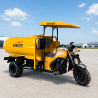 Camion-citerne à eau motorisé KASAKO 300cc, 3 roues, capacité de charge de 400 kg, carrosserie fermée, moto à essence certifiée EEC DOT