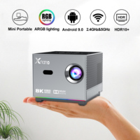 XNANO 2026 X3 Mini projecteur portable Android 9/10 5G WIFI LED 4K Vidéo Full HD 1080P 720P Home Cinéma Projecteurs intelligents 4K