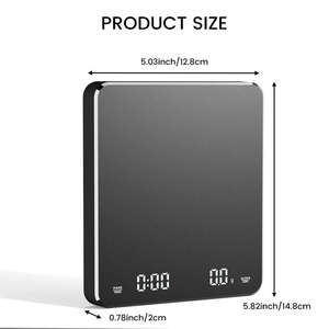 USB Type-C Rechargeable LED Digital 3000g/0.1g Coffee <b>Scale</b> Timer Household Kitchen <b>Electronic</b> <b>Scale</b> for Black Coffee - Product Image 4