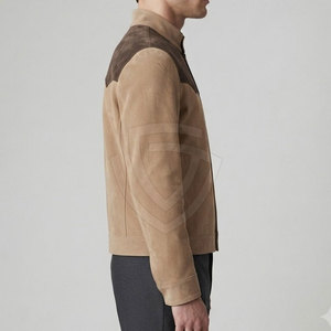 Luxury Men <b>Suede</b> <b>Leather</b> <b>Jacket</b> With Smooth Finish Comfortable Regular Fit Durable Stitching And Versatile Everyday Fashion - Product Image 5