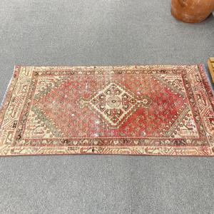 2.5x4.9 ft Turkish <b>Rug</b>, Vintage <b>Small</b> <b>Rug</b>, Red Green Abstract <b>Rug</b> - Product Image 2