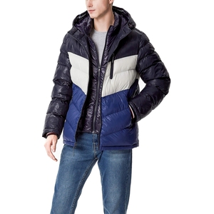 Vente de gros Veste matelassée imprimée sur mesure OEM pour hommes Veste d'hiver avec poche avant avec logo Veste matelassée à bulles pour hommes - Product Image 1