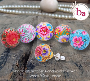 Boutons et poignées floraux peints à la main en céramique rose vif pour armoires de cuisine commodes armoires ou tiroirs de chambre à coucher - Product Image 2