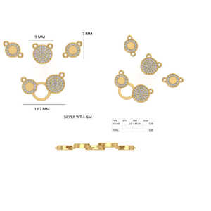 Collier en or 18 carats et diamants de laboratoire pour femmes, magnifique accessoire de bijouterie - Product Image 4