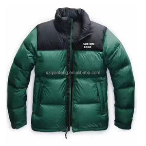 Trench-coat en nylon décontracté grande taille pour hommes, hiver chaud, coupe-vent, col montant, manches longues, poche zippée pour l'extérieur - Product Image 3