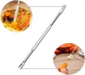 Tenedor para Mariscos de Acero Inoxidable, Herramienta de Precisión para Deshusar Cangrejos, Langostas y Camarones, Duradero para Cocina y Comedor - Product Image 1