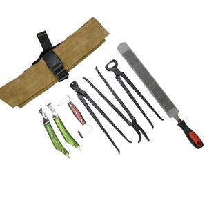 Hot Selling Farrier Tool Set with Wide Angle Loop Knife and Buffer Trimming Easy Nipper Chincher Nipper Hand-Forged Stainless - Product Image 3