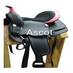 Sillines de caballo occidentales de cuero sintético ligero más vendidos todos los colores con asiento de gamuza - Product Image 3