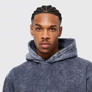 Thermique Nouveau Haute Qualité 100% Coton Acide Lavé À Capuche Haute Lavage Vieille Pierre Lavé Vintage À Capuche - Product Image 3