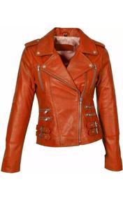 แจ็กเก็ตหนังสำหรับผู้หญิงใน2024เสื้อแจ็กเก็ตหนังสำหรับฤดูหนาวปกตั้งพิมพ์โลโก้ OEM - Product Image 4