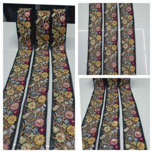 Exquisito encaje bordado floral colorido con patrones detallados, perfecto para moda de alta costura, vestidos de novia, proyectos de manualidades DIY - Product Image 5