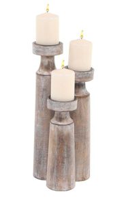 Bougeoir en bois pour dîner parfait pour les réunions de famille et les dîners aux chandelles - Product Image 4
