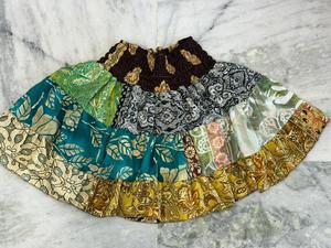 Jupes mi-longues pour femmes, style plage, style bohème hippie, jupe de voyage en soie pour femmes, jupe en soie florale attrayante pour demoiselle d'honneur - Product Image 3