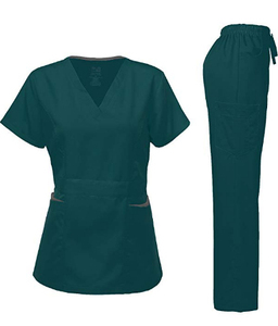 Uniformes Médicos Personalizados al por Mayor para Mujer, Conjuntos de Uniformes para Personal de Hospital y Enfermería, Tejido de Alta Calidad, Duradero, Spandex/Poliéster, Personalizable - Product Image 4