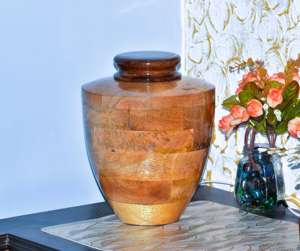 โกศสำหรับขี้เถ้าของมนุษย์ต้นไม้แห่งชีวิตผู้ใหญ่ชายหญิงโกศตกแต่งไม้ - Product Image 4