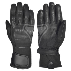 Gants courts haute durabilité pour femmes coupe confortable équipement de moto en cuir - Product Image 1