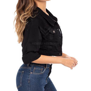 แจ็คเก็ตยีนส์ตัวสั้นขนาดใหญ่พิเศษของผู้ผลิตปากีสถานพร้อมดีไซน์ตามสั่งพิมพ์ผ้าฝ้ายระบายอากาศบรรจุสำเร็จรูป - Product Image 4