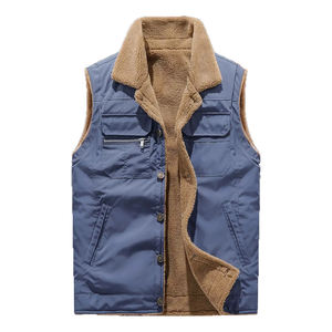 Alta calidad invierno cálido personalizado gran tamaño Casual suelto sólido sin mangas hombres chaleco acolchado - Product Image 3