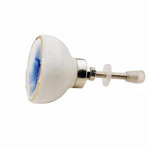 ลูกบิดเซรามิกเคลือบสีทองสีน้ำเงินแบบชนบทที่จับลิ้นชักแบบดึงสำหรับห้องครัวห้องนอนตู้เสื้อผ้า - Product Image 3