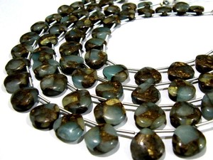 Turquesa gris ostra suave 12mm cuentas de piedra en forma de corazón 8 pulgadas pulseras de hilo largo para la fabricación de joyas cuentas sueltas - Product Image 6