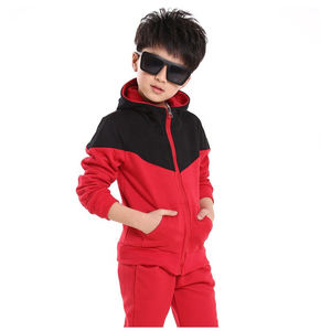 2024 tendance en gros enfants mode pull jogger ensembles Logo personnalisé plaine 100% coton unisexe survêtements garçon infantile enfant en bas âge - Product Image 2