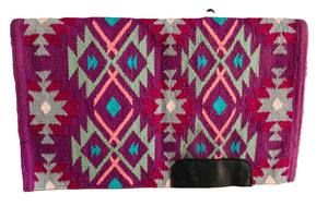 Vente en gros équestre 100% tapis de selle Western en feutre de laine mérinos avec design tissé coloré - Product Image 3