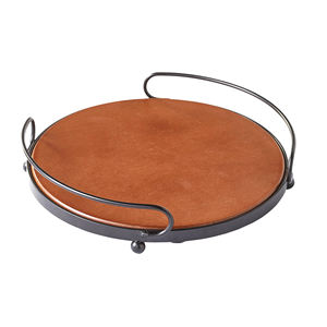 Plateau rond en bois personnalisé décoratif de cuisine à la demande pour servir des collations ustensiles de cuisine en bois d'Inde - Product Image 6