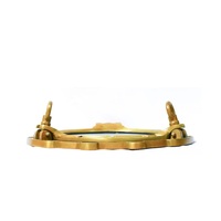 Miroir de hublot rond en laiton antique en aluminium vintage fait à la main décoration murale de fenêtre de bateau nautique pour un usage domestique